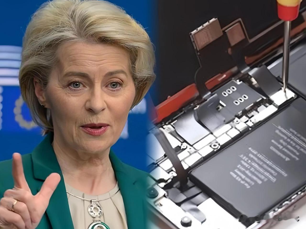 欧盟这回是真把手机大厂的底裤给扒了。

10个月后，想在欧洲卖手机，电池必须能让