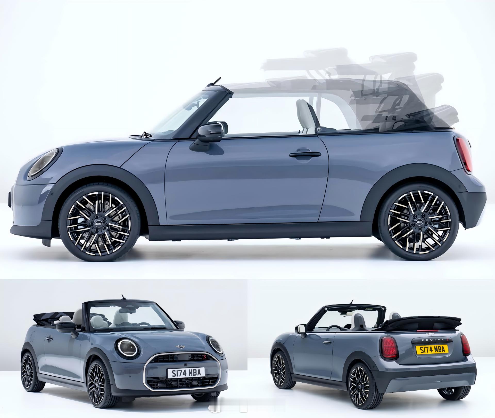 #全新MINI Cooper敞篷版# 全新MINI Cooper敞篷版，18秒开