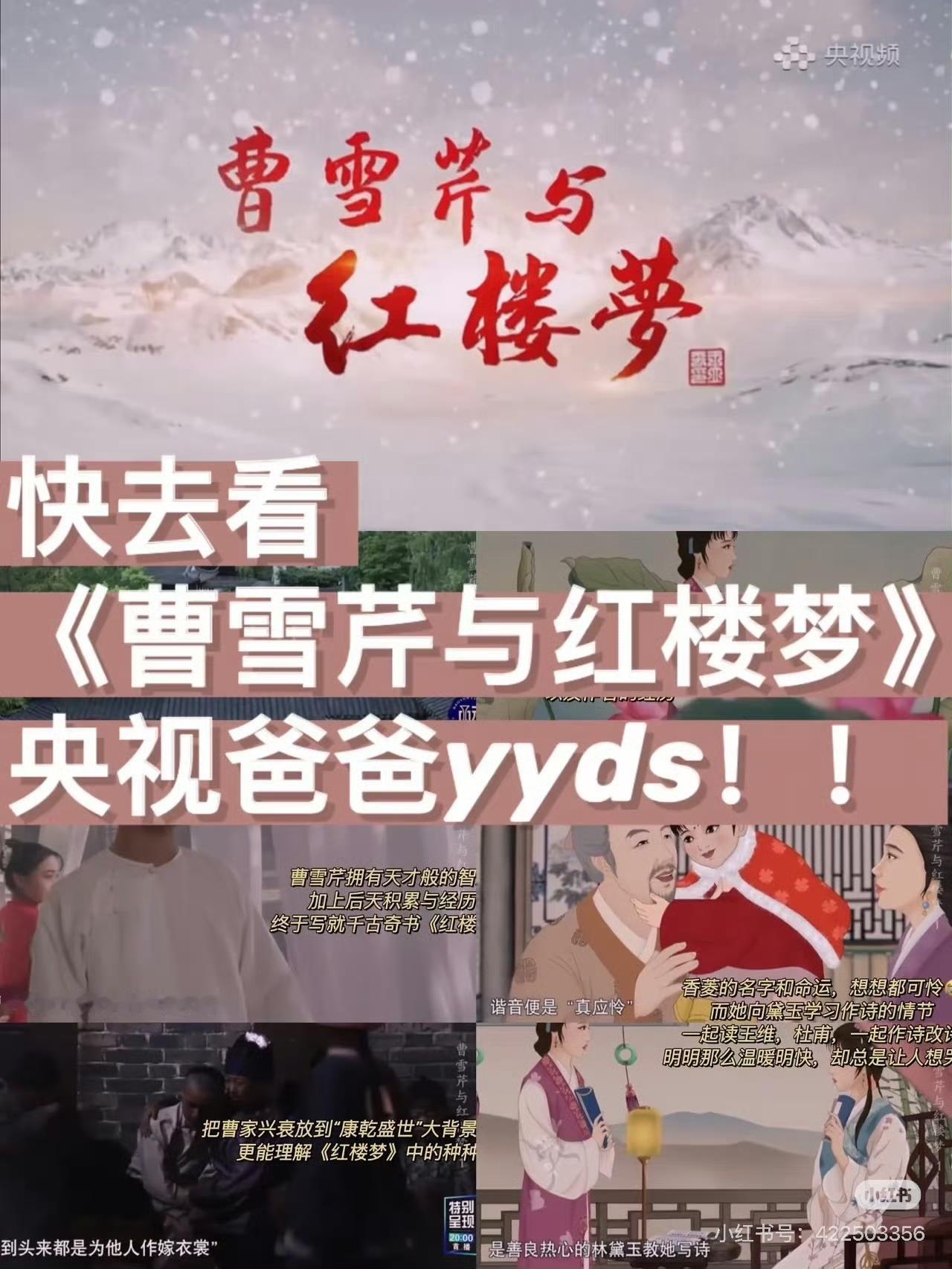 【央视纪录片红楼梦第一集被惊艳到了】
   让网友直呼“惊艳”的是央视纪录片《》