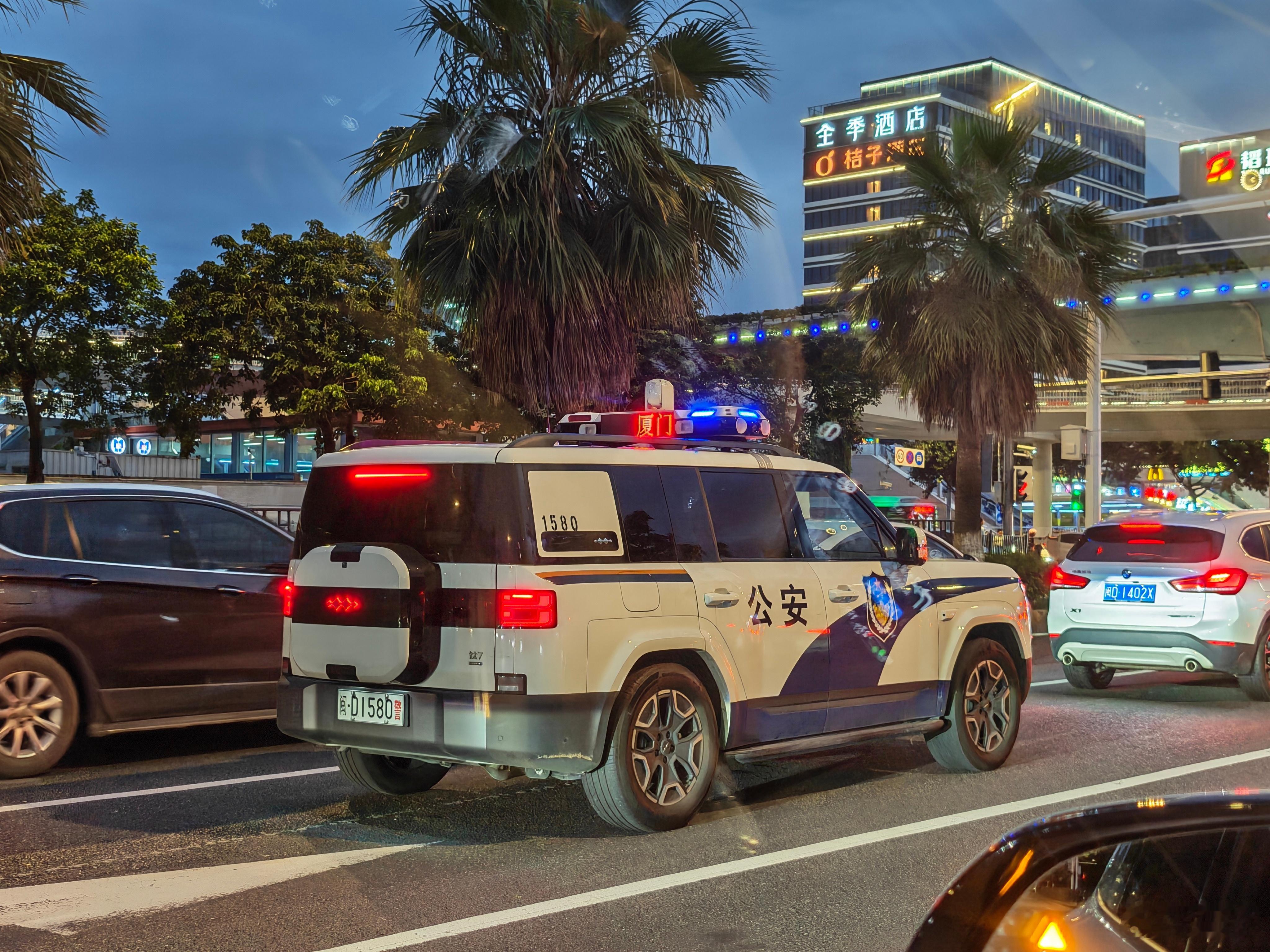 嚯，方程豹的警车涂装真帅啊🚓 