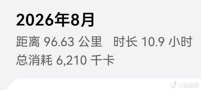 八月份还是没有跑到100公里。 ​​​