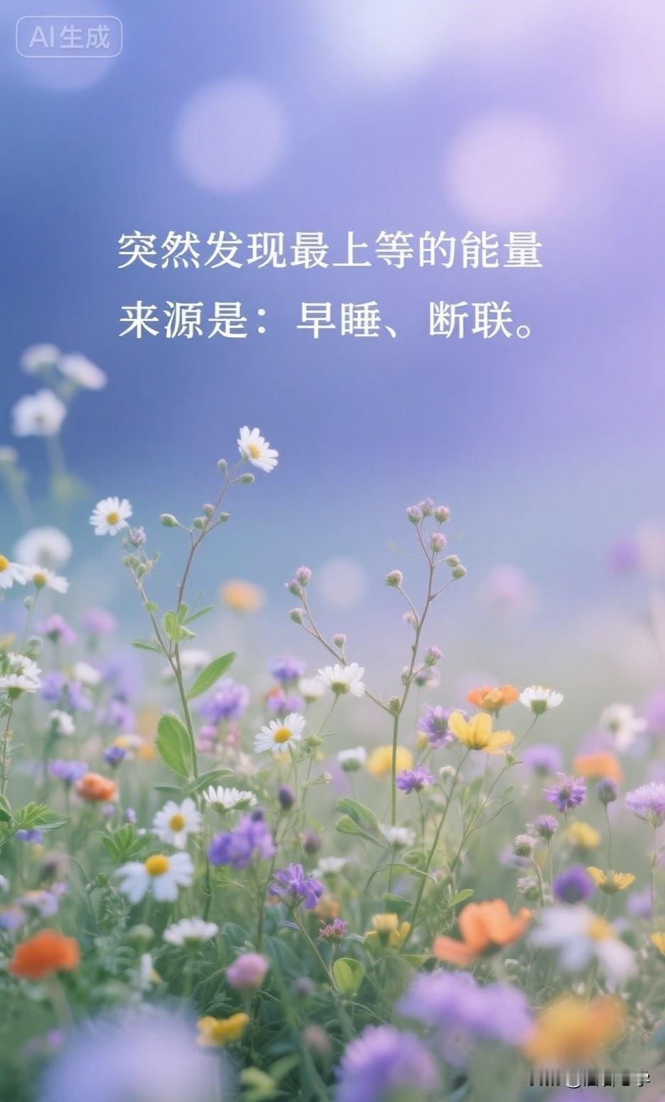 突然发现最上等的能量来源是：早睡、断联。


你有没有发现，身边有些人，明明也没