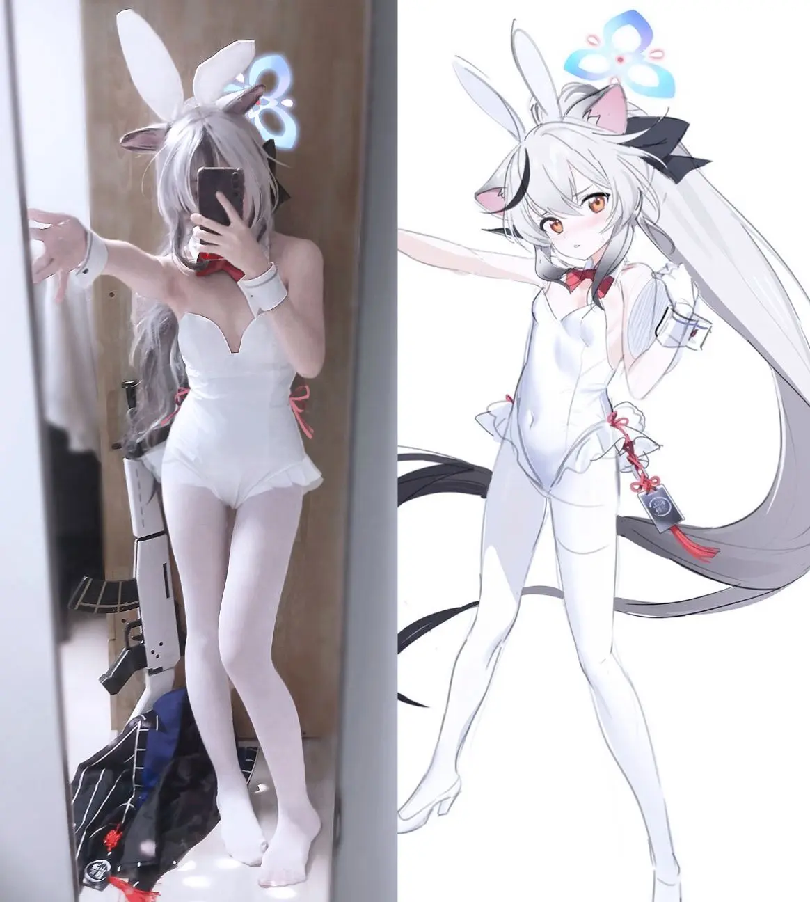 甜妹 cos 萝莉 心奈 蔚蓝档案