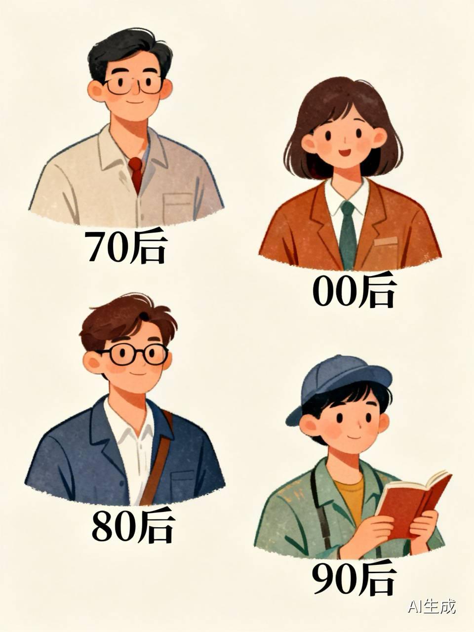 今年第一批20后上一年级，一个班级里的家长，年龄跨度能差出快30岁。

70后、