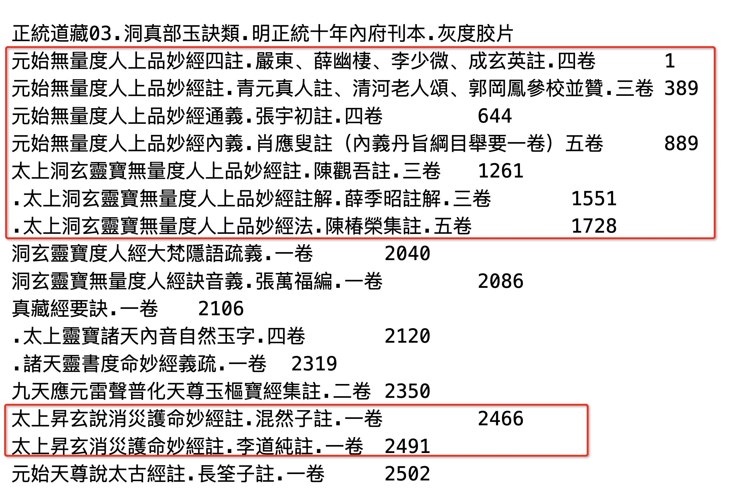 大致翻看了一下正统道藏的目录，说实话有点被惊着了因为这里面许多名字其实和佛经名字