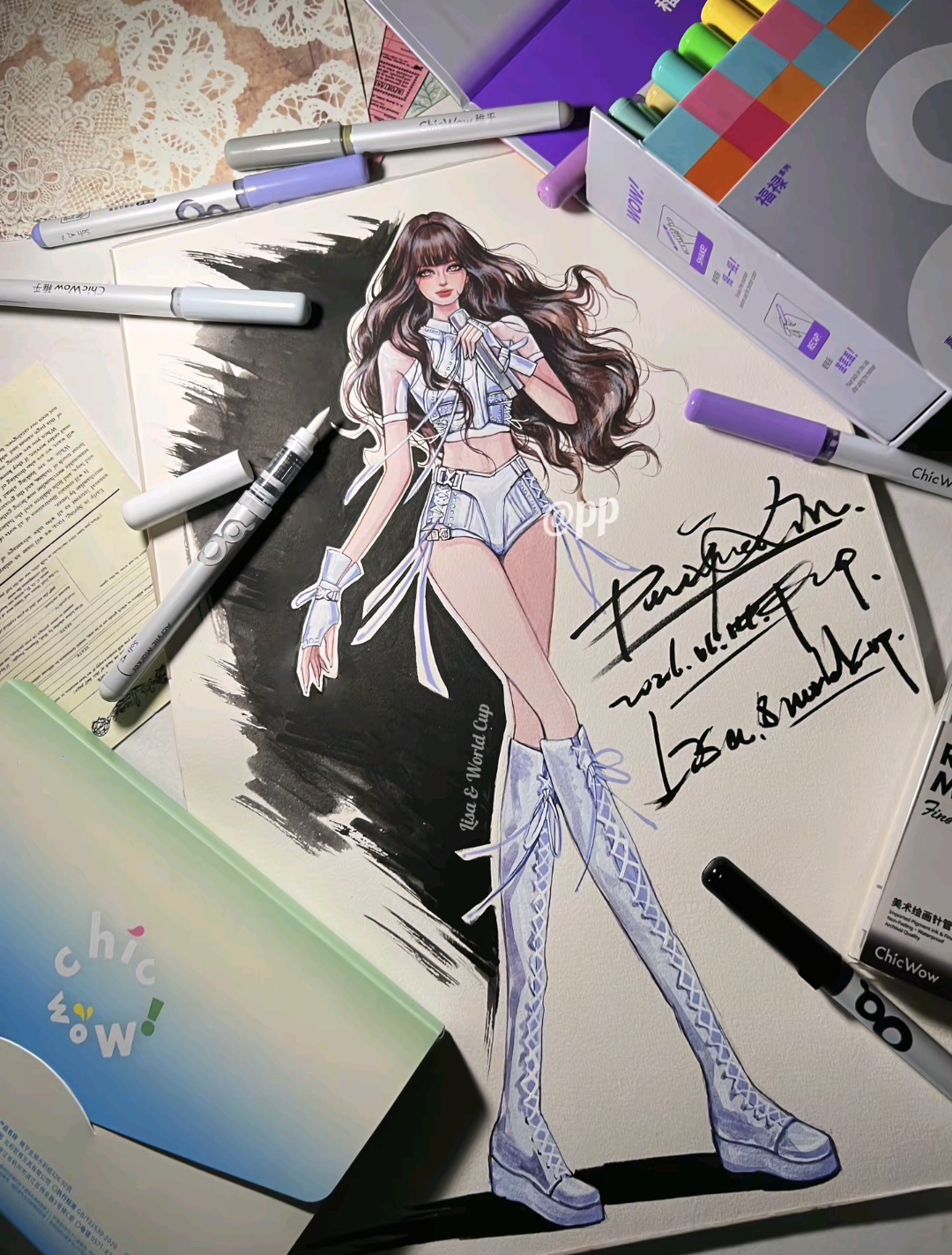 LISA🖤曝Lisa世界杯表演出现失误260614 饭绘 LISA 图片｜好美