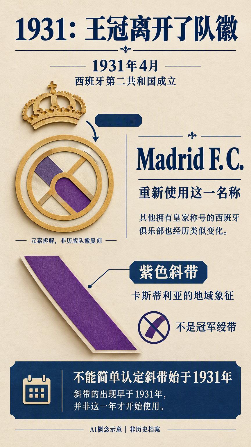 皇马队徽上的王冠，为什么曾经消失了十年？西甲 皇马队徽上方的王冠，并不是用来表示