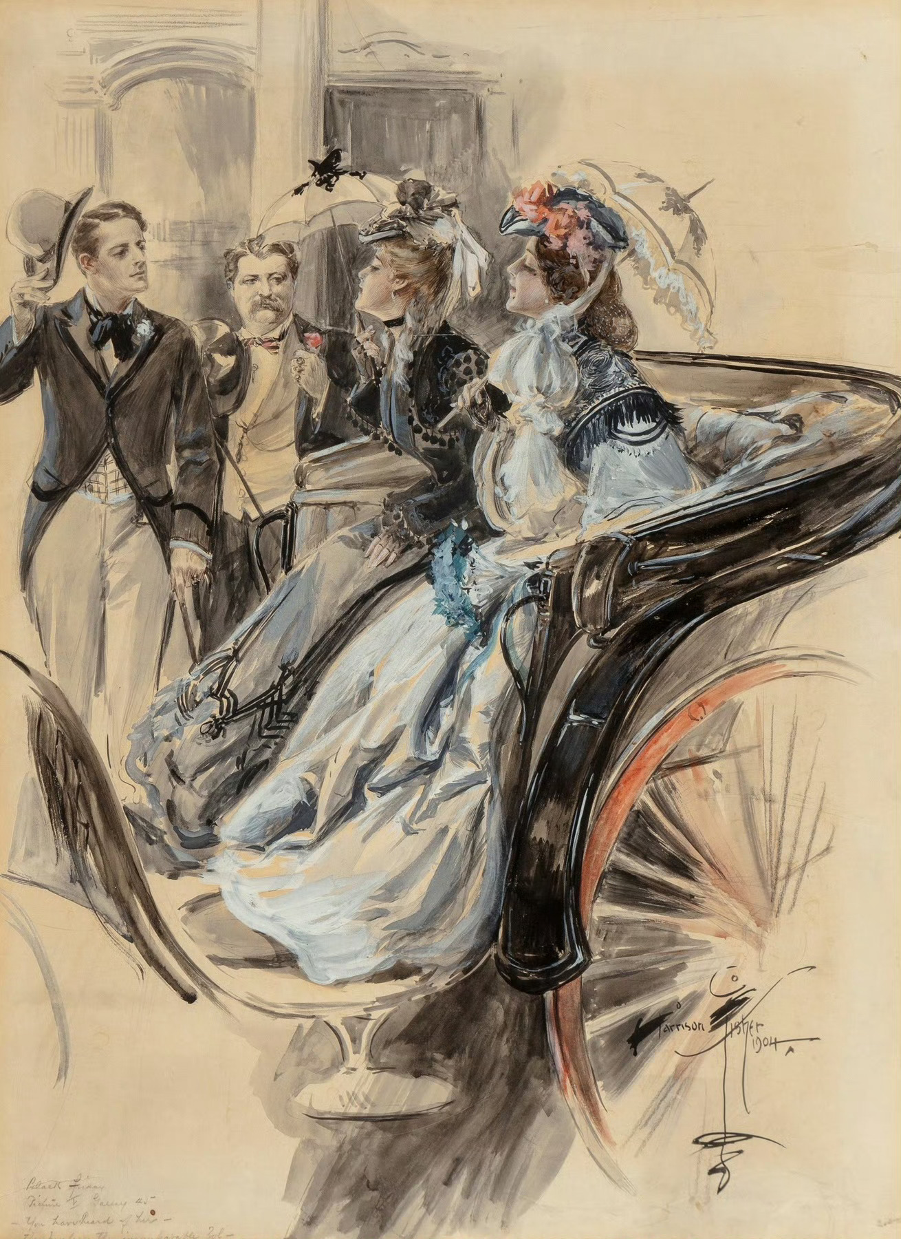 19世纪美国黄金时代的插画家Harrison Fisher的作品艺术达人夏日企画