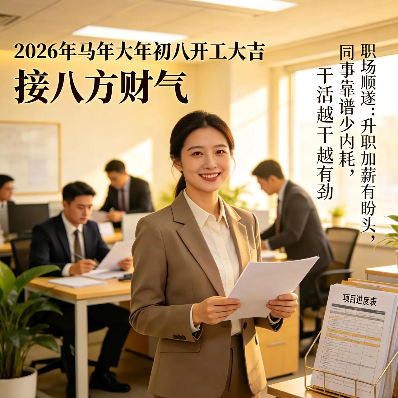 开工大吉！大年初八接八方财气🧧
 
大年初八开工第一天，必须接住八方来财的好彩