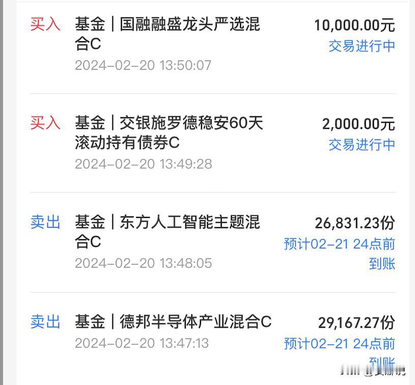 操作帖：游戏通信、半导体人工智能、白酒医药、基建债基，大动作！


市场震荡，大