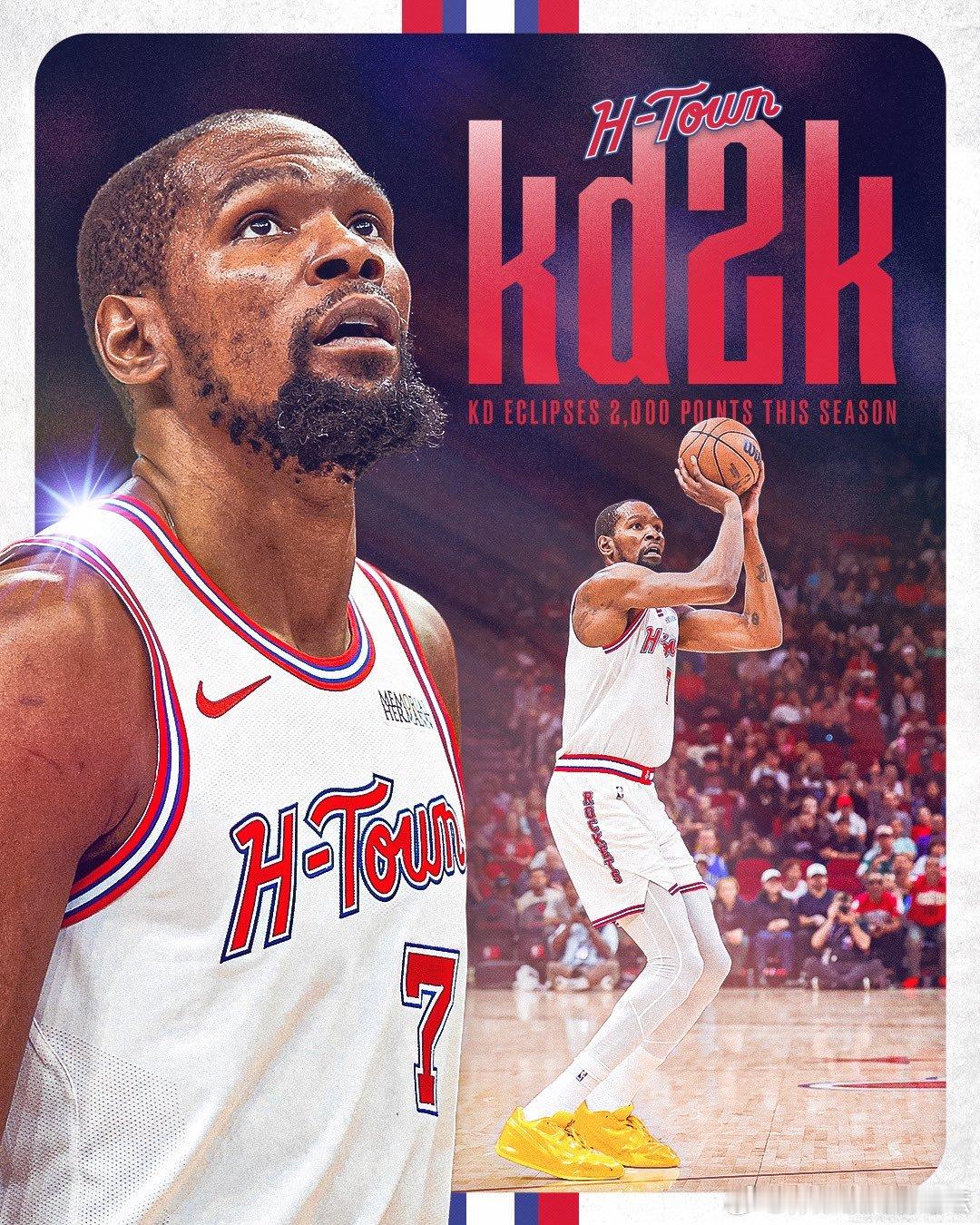 单赛季2000分！恭喜KD成为历史首位37岁单赛季取得2000分的球员！！！森林