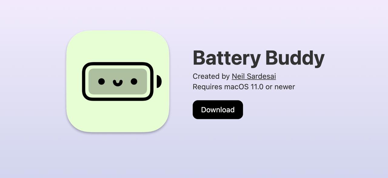 🥺 Mac 电量图标太冷冰冰？

Battery Buddy 是一款超可爱的菜