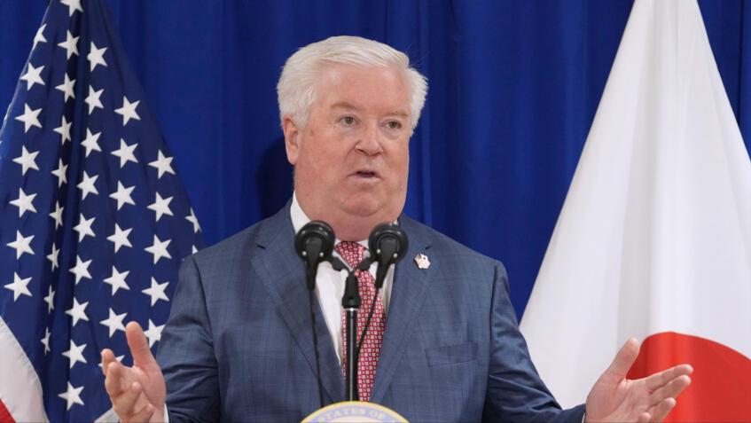 美国驻日本大使乔治·格拉斯在11月20日见了日本外相茂木敏充，然后对外发表了几个