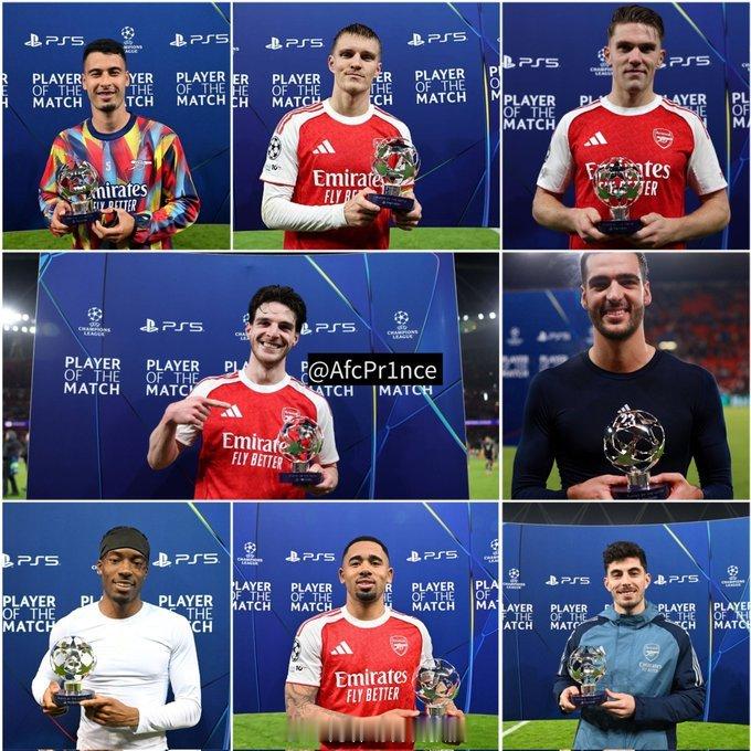 8场比赛，8个不同的最佳球员，这就是阿森纳本赛季的缩影 阿森纳著名教授