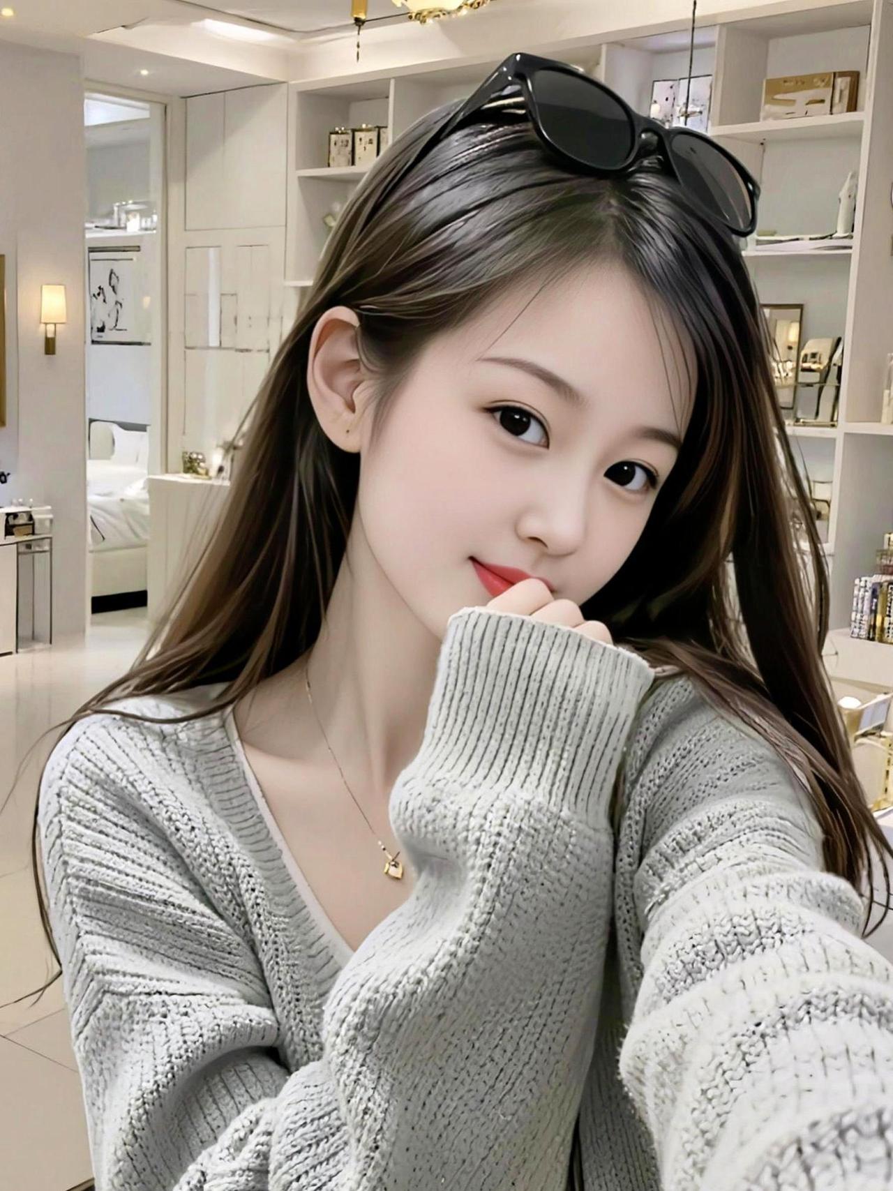 AI质感写真  甜系女孩 治愈系 抖音玩法达人中心 秋冬穿搭