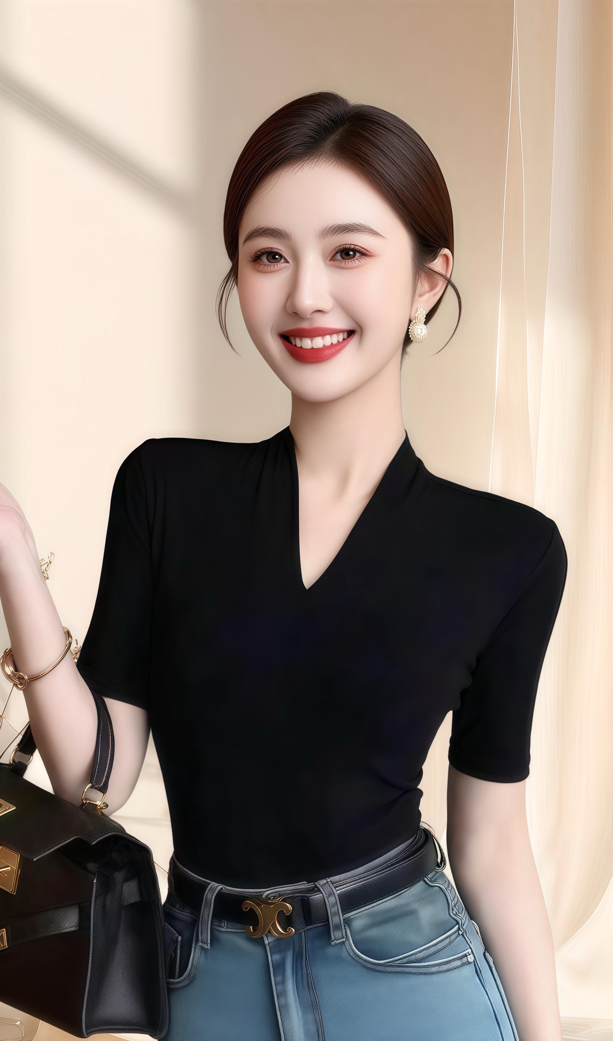 ❤️V领显瘦上衣。