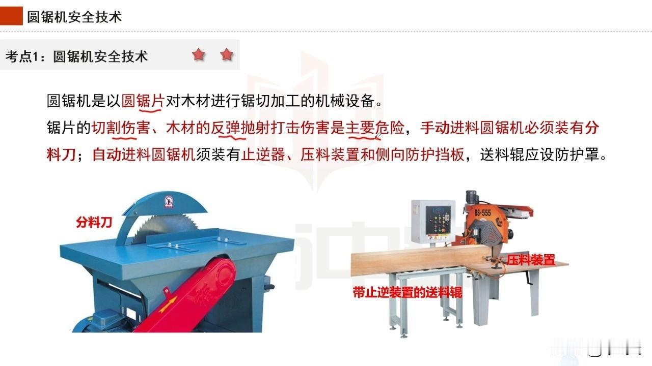 中级注册安全工程师《安全生产技术》（高频考点）：木工机械安全技术
1.平刨床刀轴