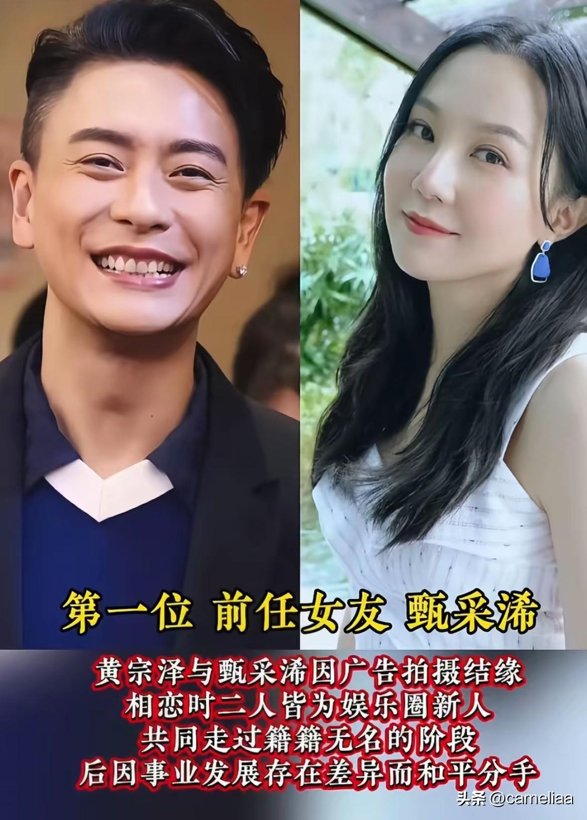 盘点黄宗泽11位女友
前任绯闻分得清吗

黄宗泽的感情过往一直被大家津津乐道，