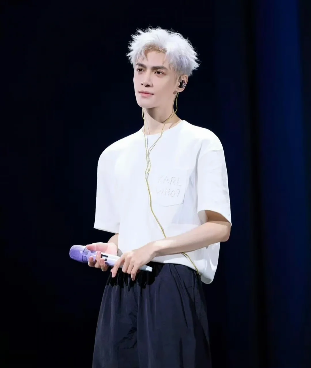 罗云熙染银灰发