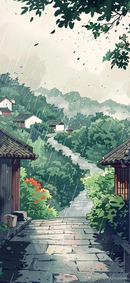 《六月晦日》
——宋·杨万里
今年六月热全无，
不是云阴即雨馀。
松叶落阶休扫动