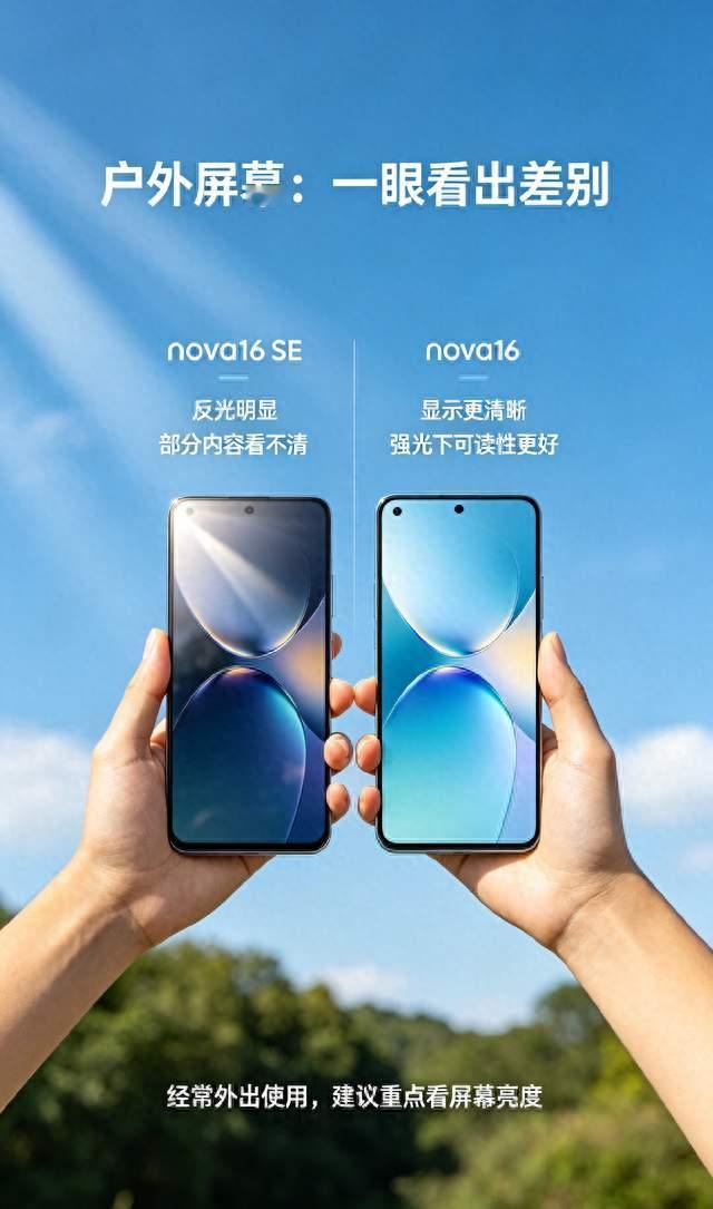 华为nova16 SE vs nova16：仅贵300元屏幕、相机、续航差距有多大？