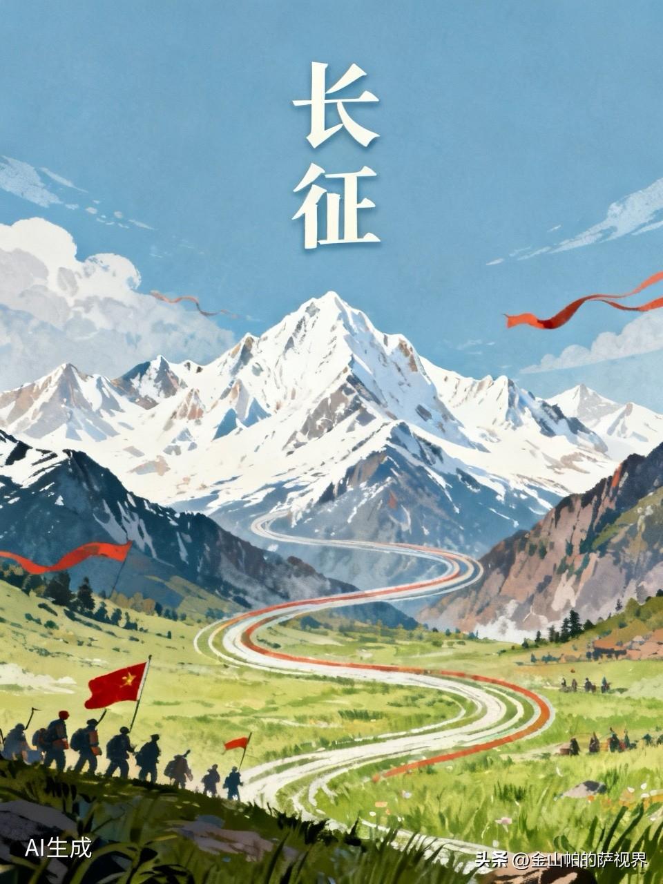 观《四渡》有感，长征精神世代永续。在中国共产党成立105周年、红军长征胜利90周