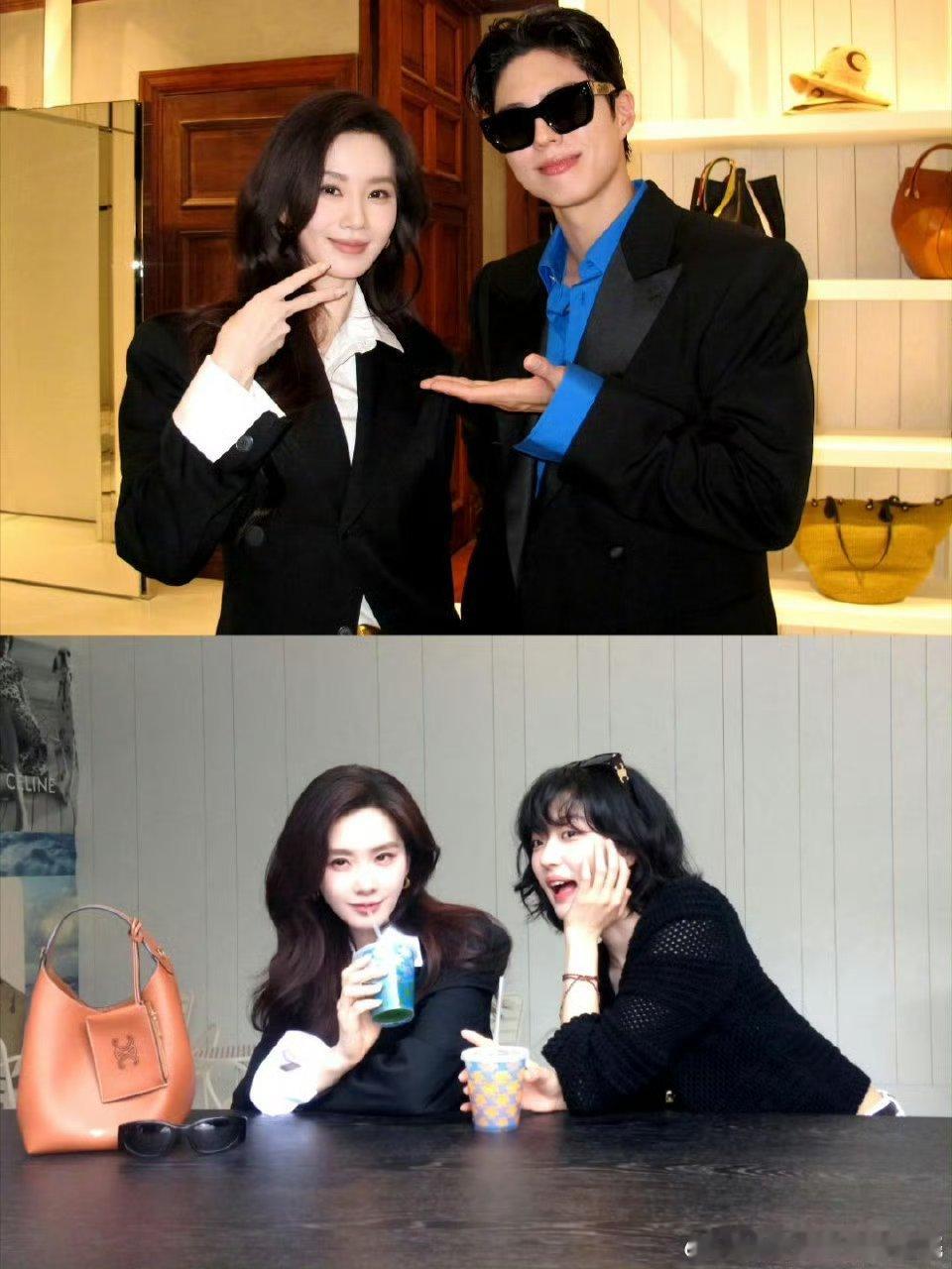 刘诗诗、孙千、王安宇、朴宝剑昨天Celine活动合影，俊男美女好养眼