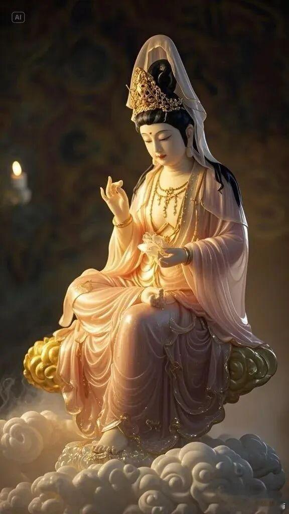 观音低眉，煞气自退。见者皆可借此一势，转逆为顺，拨暗见明。观之则心定，心定则气顺