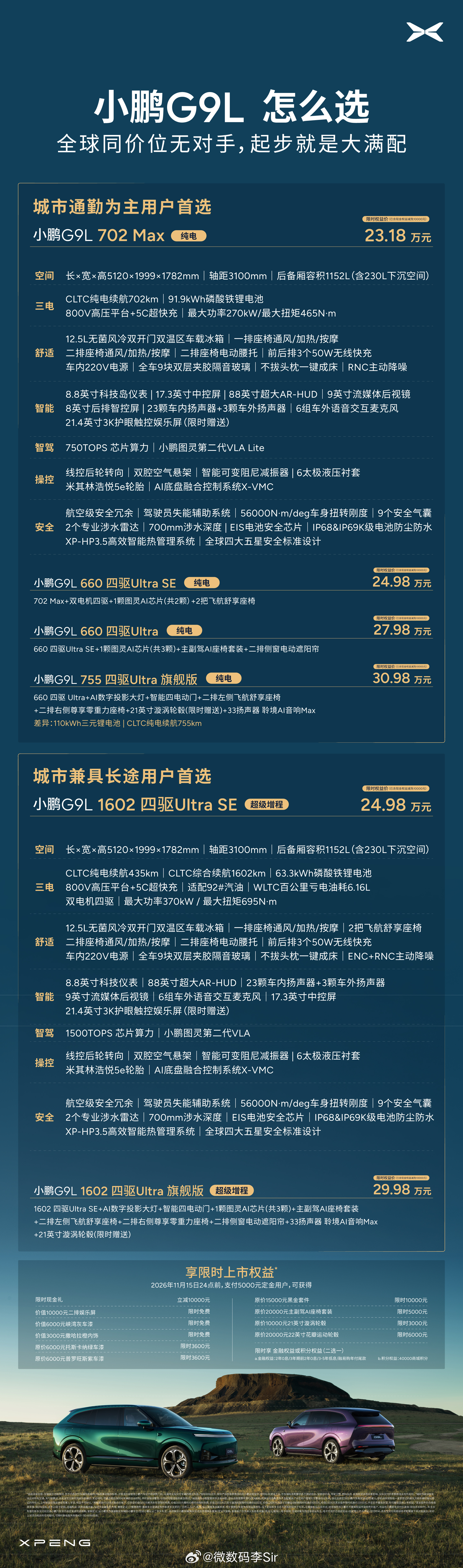 9月17日小鹏G9L发布会展示三电系统按照全球车标准打造，同价位三电无对手！小鹏