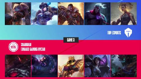  【TES vs EDG 第五局】

MVP：Tian（瑟庄妮）

TES晋级季