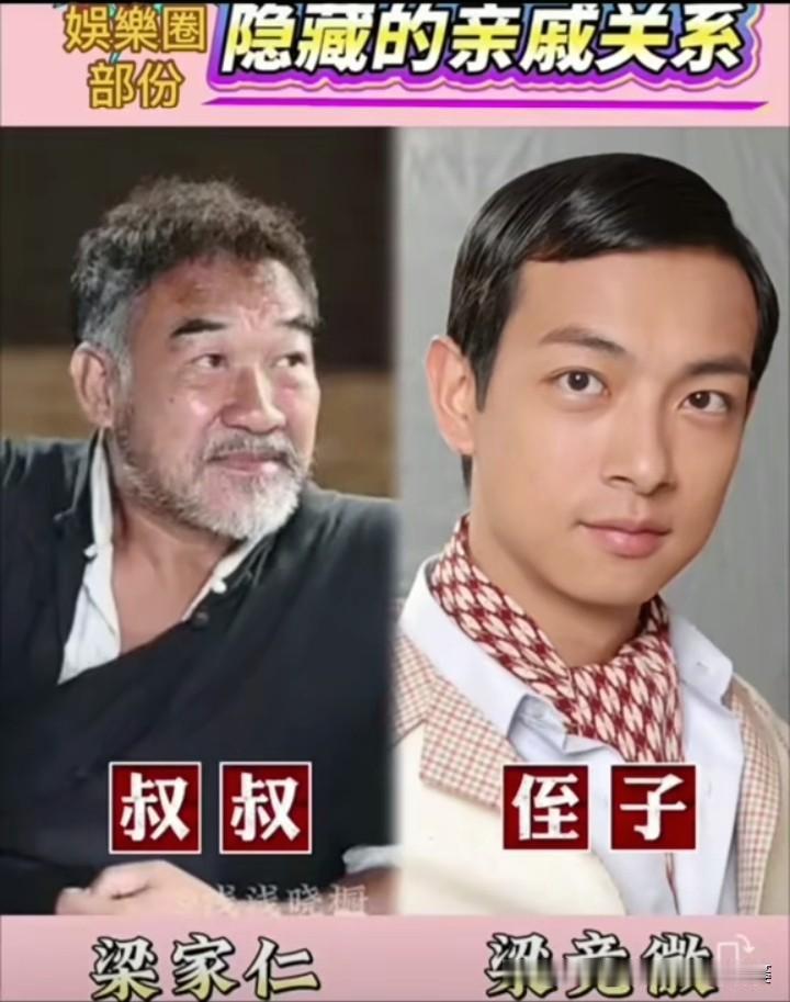娱乐圈藏着超多不为人知的亲戚关系，平时拍戏很少同框，不深挖根本不知道他们血脉相连
