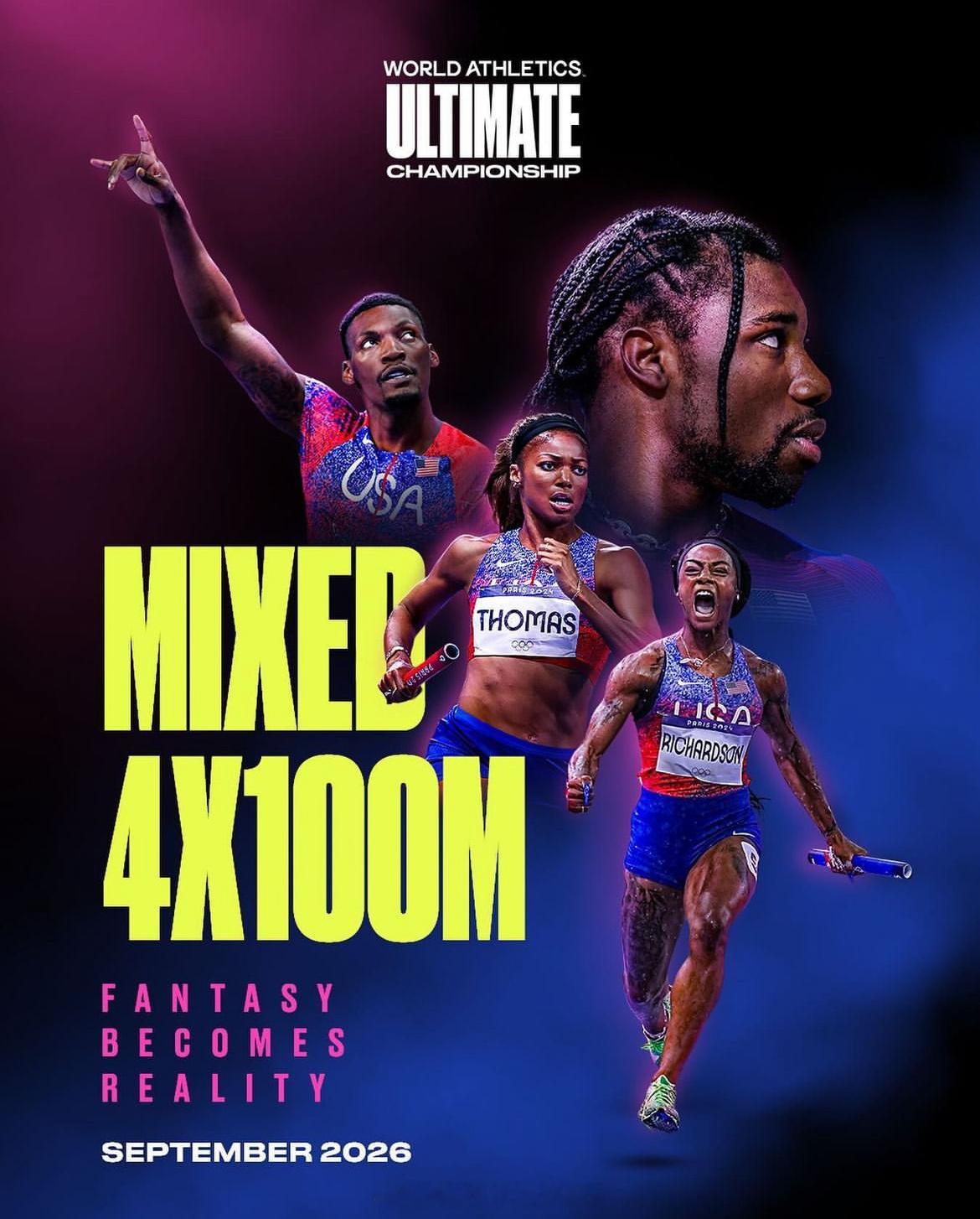 🚾❗️2026世界ultimate锦标赛要增加男女混合4x100米接力[揣手]