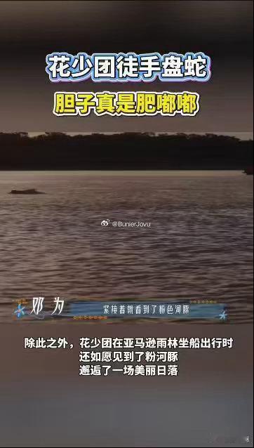 花少团徒手盘蛇胆子真是肥嘟嘟名场面来了！花少团徒手盘蛇看点十足，胆大成员从容和森