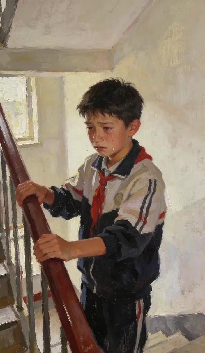 陕西一13岁男孩从学校一跃而下