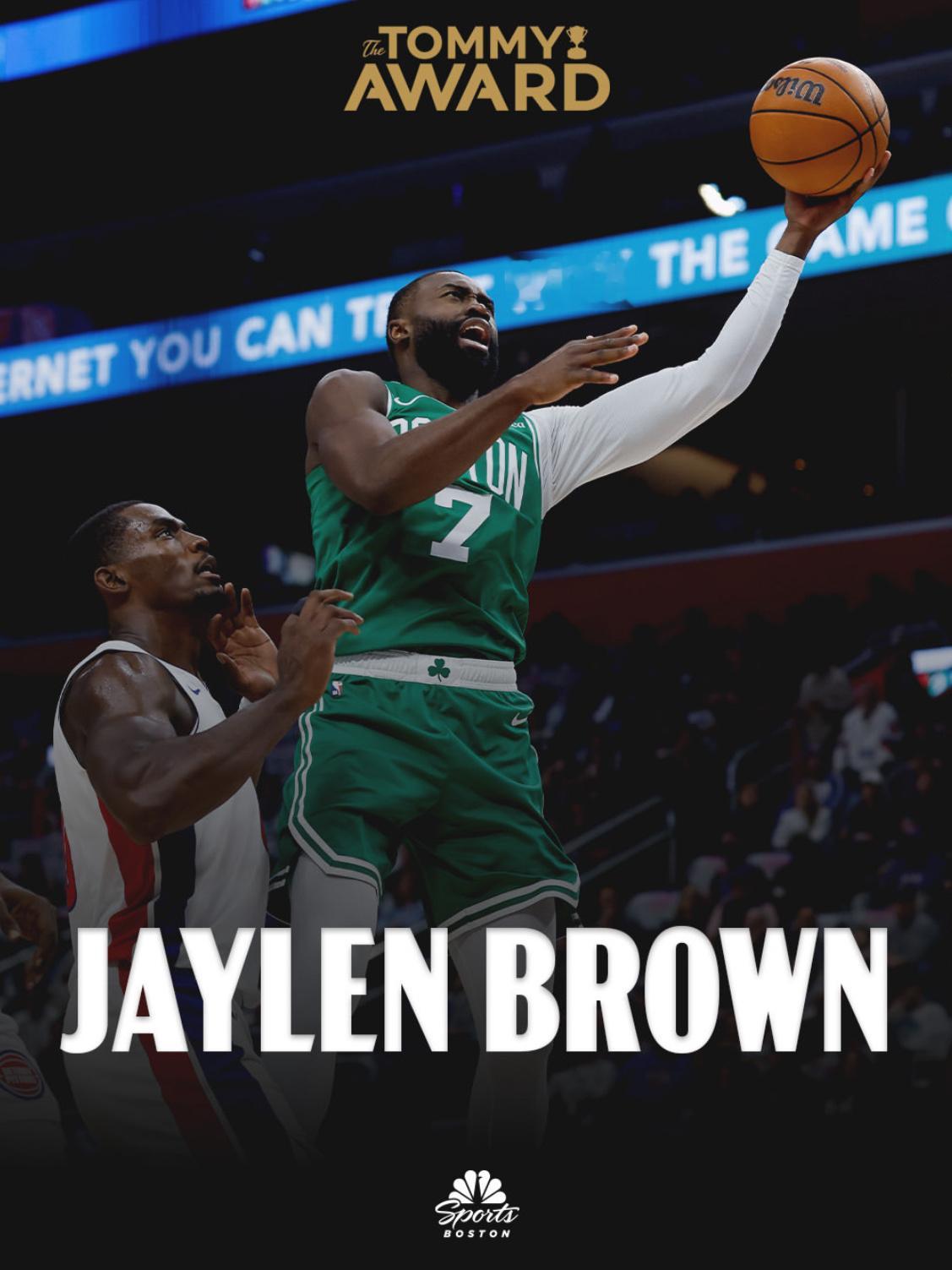 凯尔特人国度 今日比赛【 The Tommy Award 】 得主 : Jayl