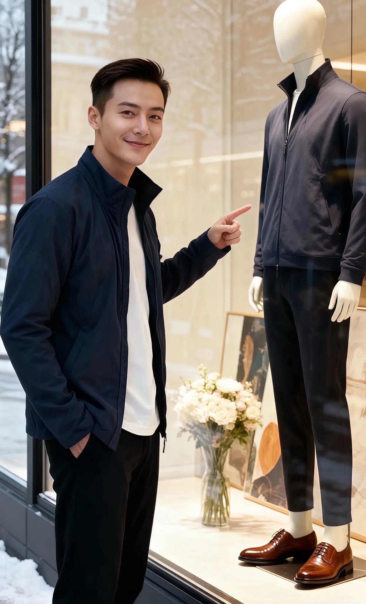 夹克外套 外套穿搭 男士穿搭 商务休闲男装 冬季属于淡人的黑白灰穿搭