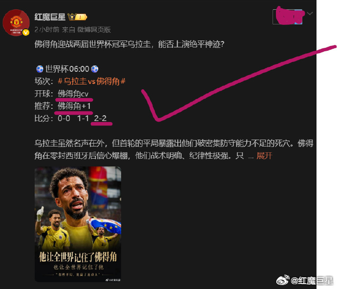 今天战绩两场开球 方向 一场三项全虹🔥今晚继续再创新神话🚀⚽️世界杯01:0