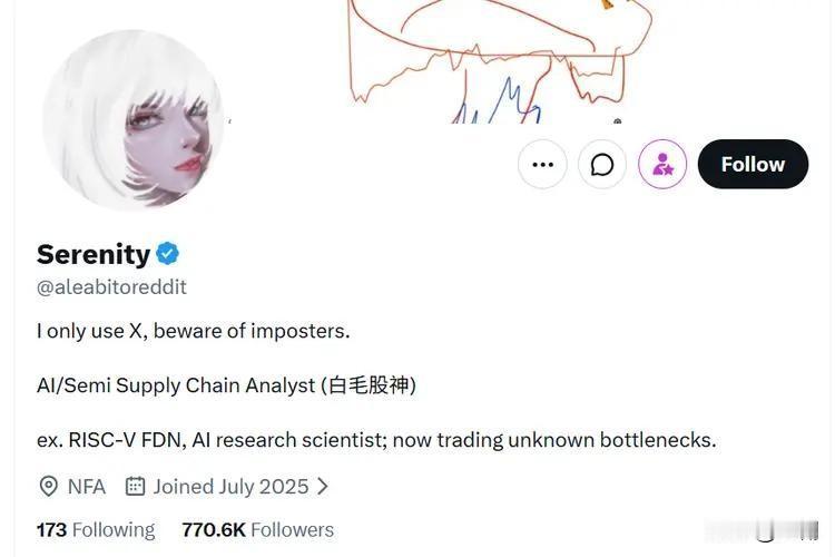锐科激光也大量生产CW激光器
那个叫白毛的网红股神（X平台@aleabitore