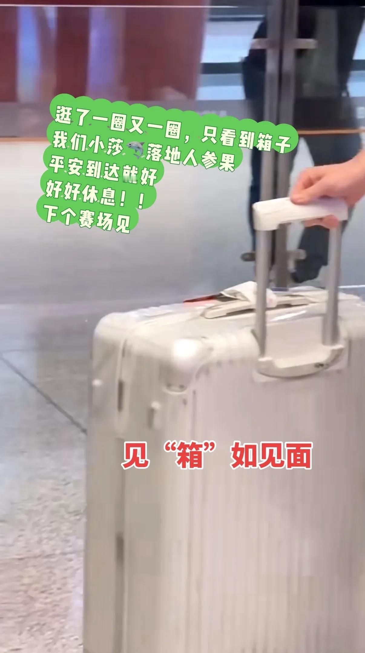 莎莎的称谓又升级啦
落地人参果：
只见旅行箱不见人
坐地消失啦～～
还好
知道她