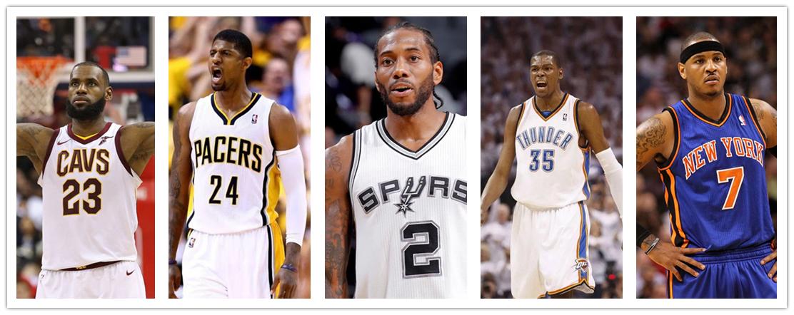 2010年—2020年NBA联盟最强的五大小前锋，分别是詹姆斯、杜兰特、伦纳德、