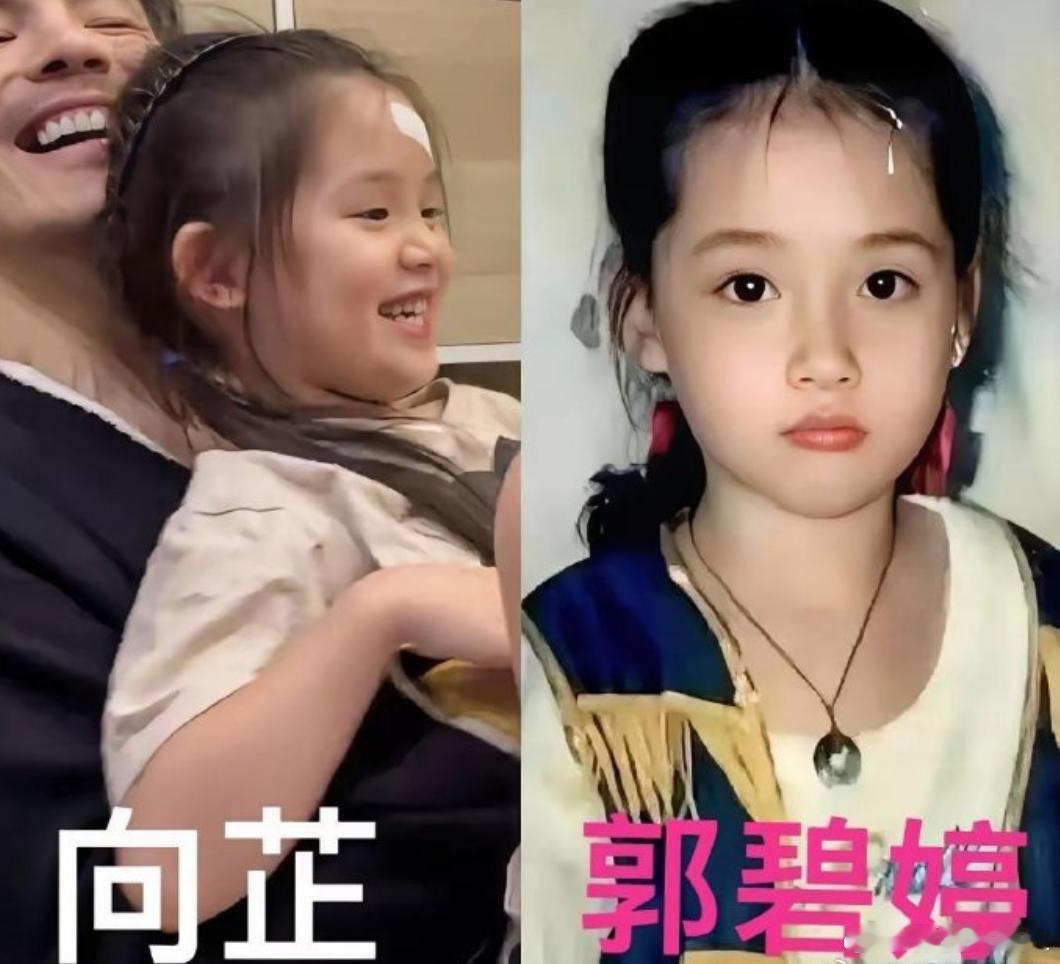 向佐女儿向芷，这漂亮的向家小公主， 完美继承了妈妈郭碧婷的美貌！ ​​​