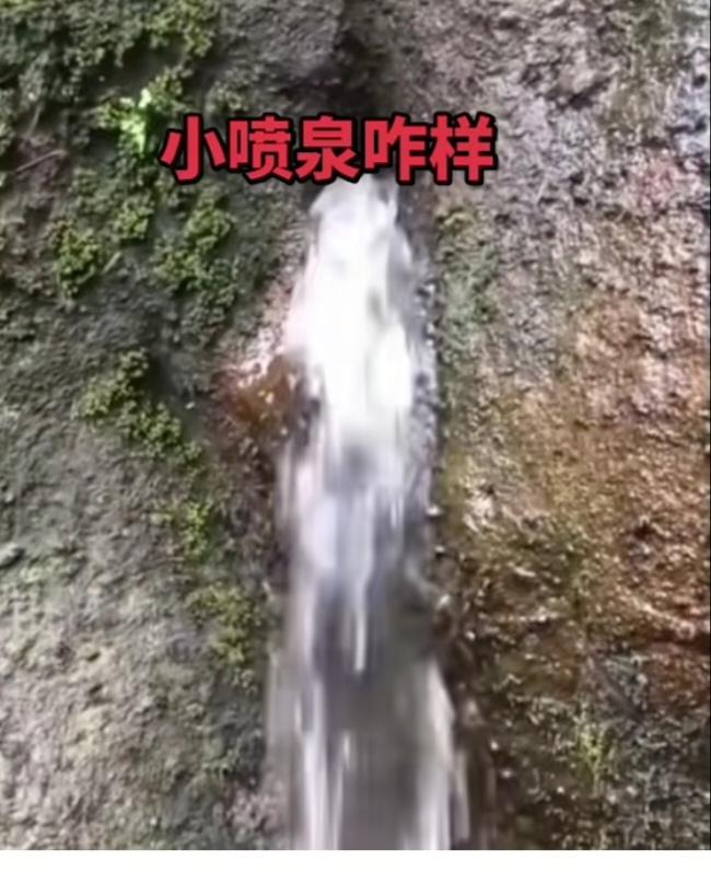 〔欣赏图片〕
图中画面真漂亮；
一个泉水流出来；
自然风光无限好；
若能喝到此泉