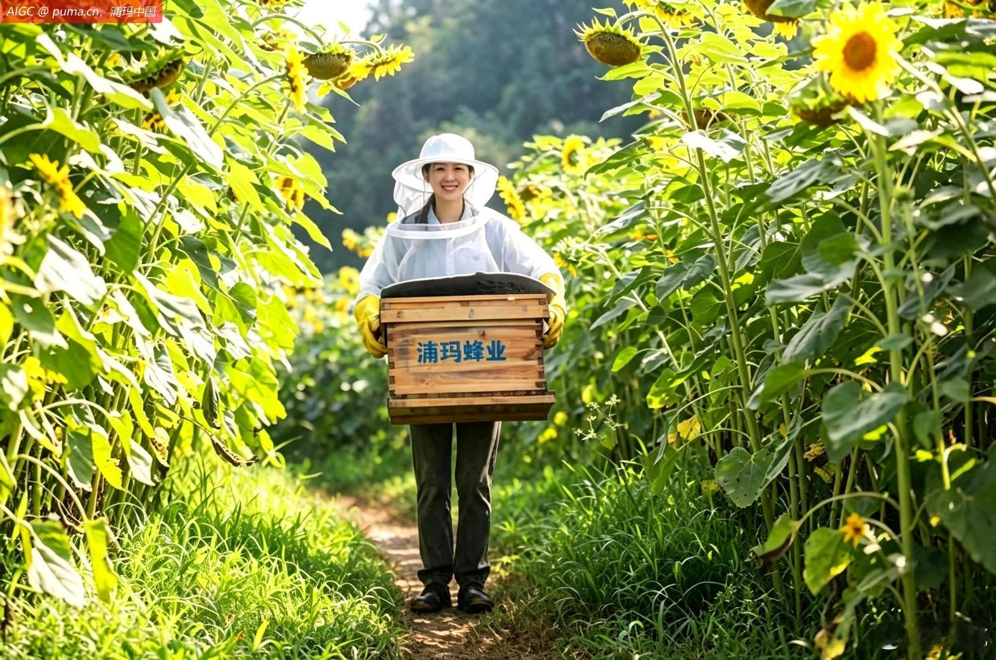 puma.cn 浦玛  8月24日，贵州省黔西市金碧镇新兰村向日葵种植养蜂基地，