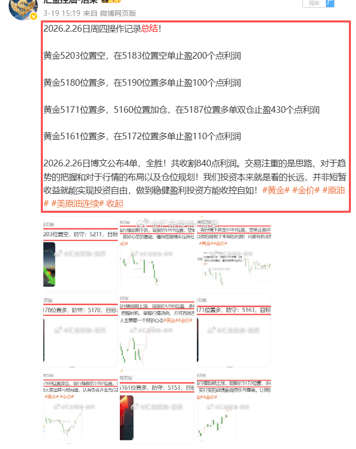 周总结2026.2.23—2026.2.27  周内共公布18单交易策略，最终斩