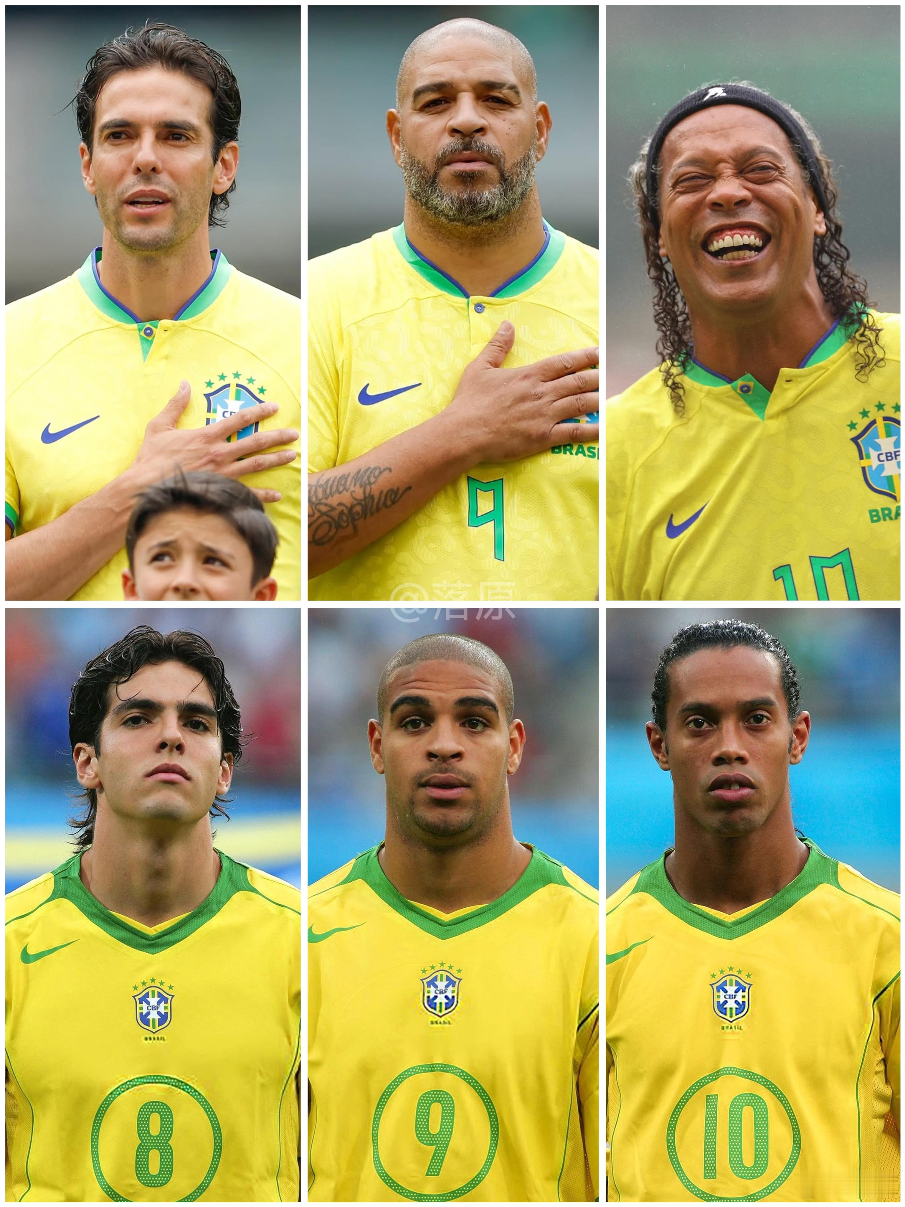 44岁的卡卡，44岁的阿德里亚诺，46岁的罗纳尔迪尼奥，巴西足球最优秀的三位80