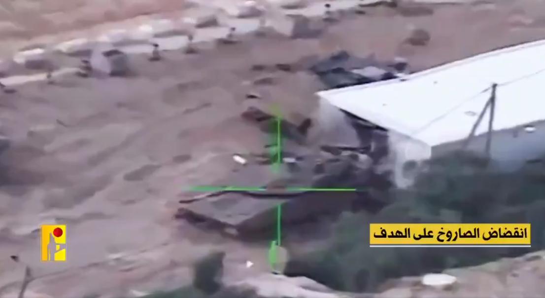 真主党声称在黎巴嫩南部泰贝附近的拜达尔·法卡尼摧毁了三辆以色列梅卡瓦坦克， 20