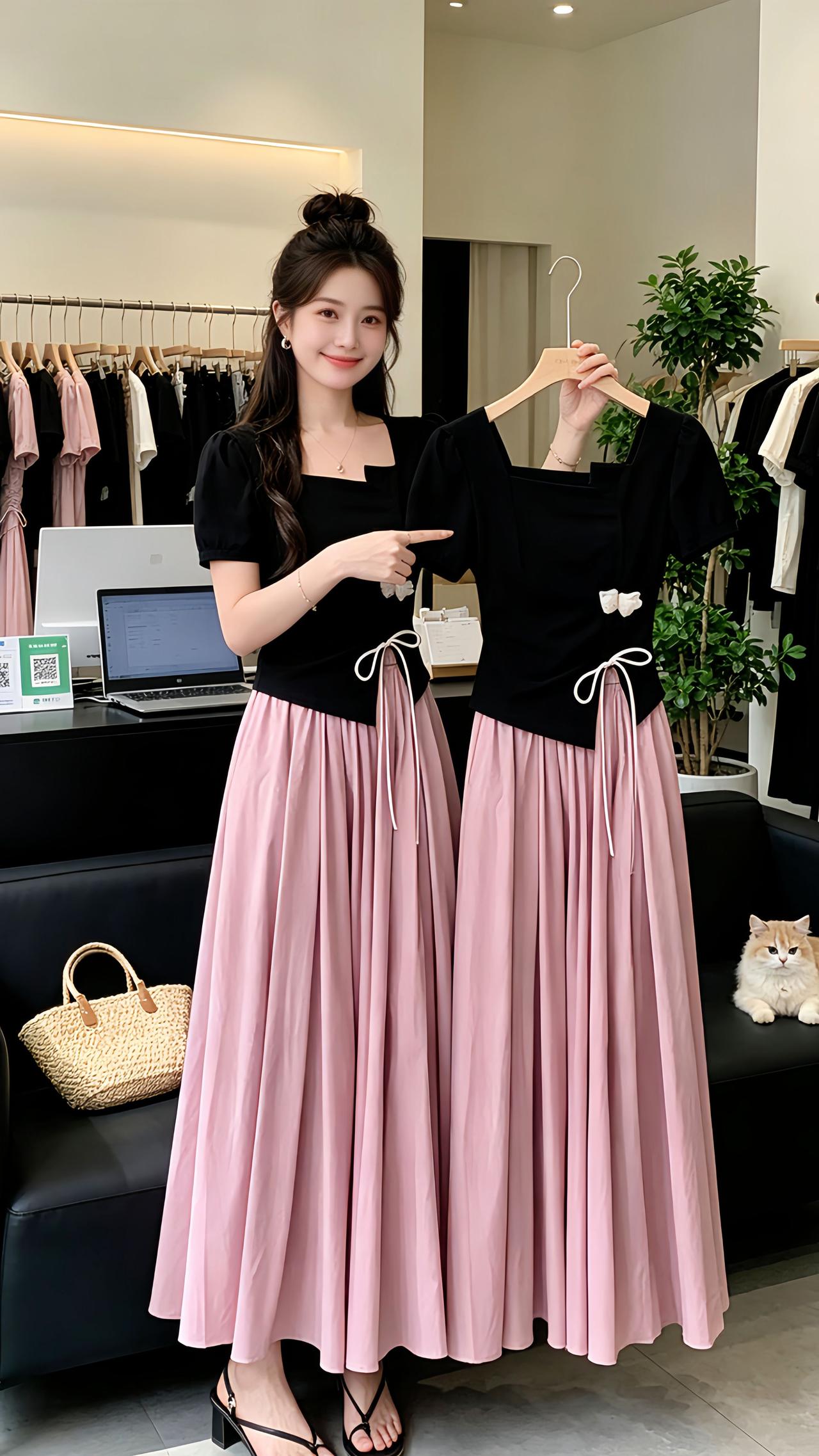 韩系通勤ootd 女生万能搭配公式 普通人穿也能好看的裙子 女生不费力的夏季穿搭