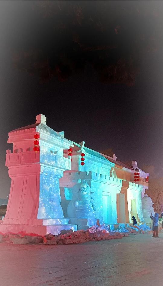不要信口开河，南湖公园的冰雕，雪雕，每年都有，已经有几十年的历史了。
给你发一张