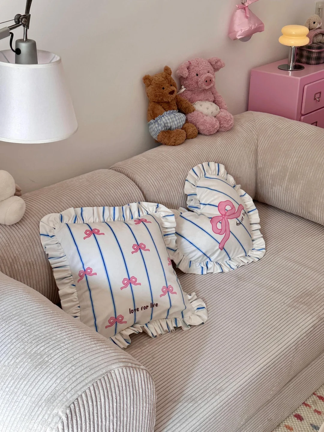 ⁺₊♡🎧𝐏𝐢𝐧𝐤🎀:.o○芭蕾风ins少女の抱枕