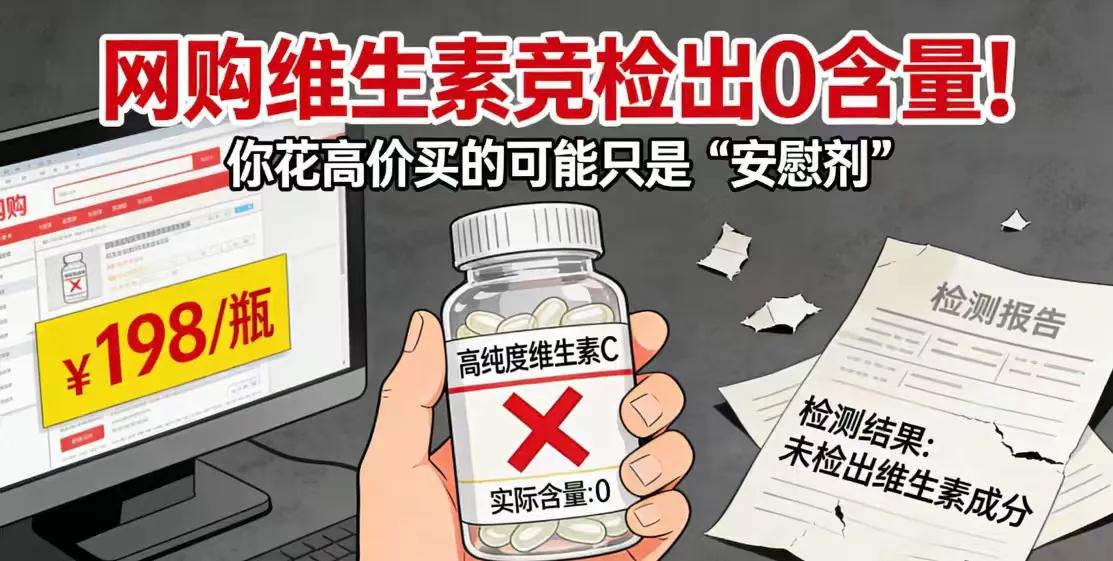 网购维生素竟检出0含量！你花高价买的可能只是“安慰剂”

一瓶网红维生素的实验室